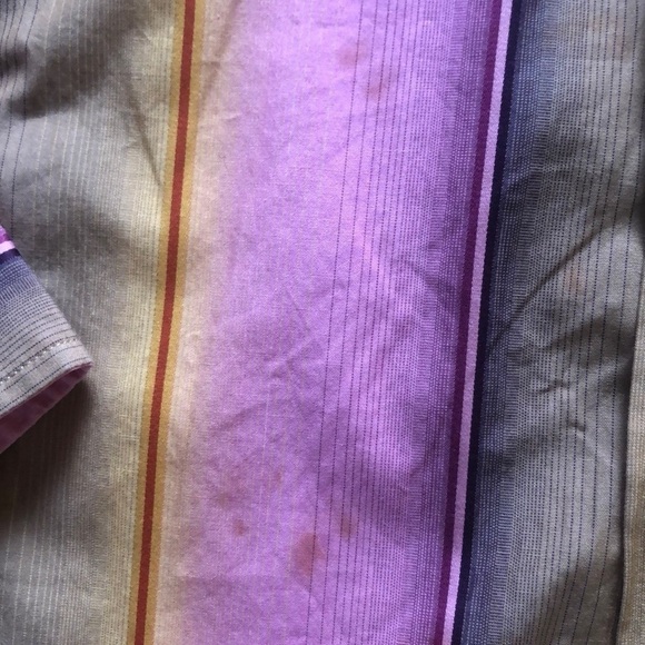 Ted Baker London Multicolored Striped Button Down Mens Long Sleeve Shirt Size M - Picture 13 of 16